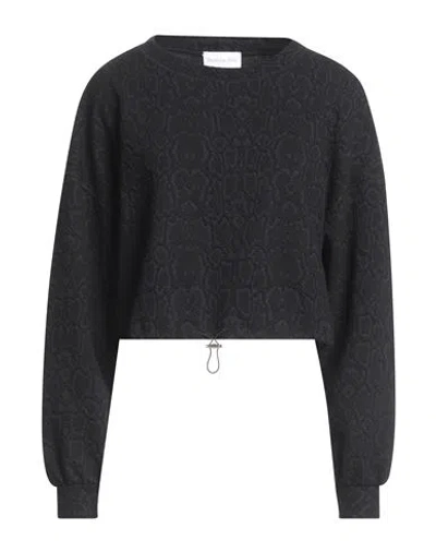 Patrizia Pepe Woman Sweatshirt Black Size 1 Polyamide, Cotton, Elastane