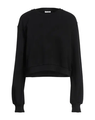 Patrizia Pepe Woman Sweatshirt Black Size 3 Cotton, Polyester