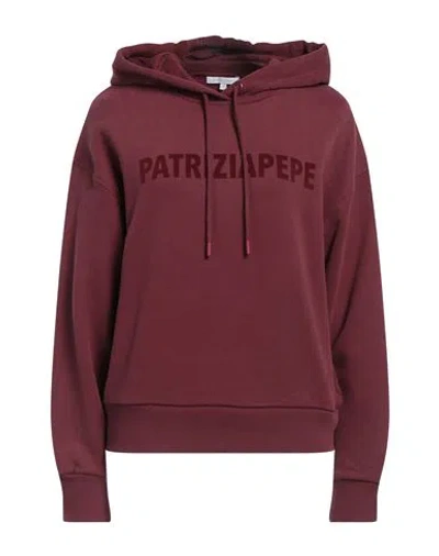 Patrizia Pepe Woman Sweatshirt Brick Size 0 Organic Cotton, Polyester In Red