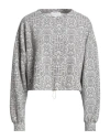Patrizia Pepe Woman Sweatshirt Light Grey Size 1 Polyamide, Cotton, Elastane In Grey
