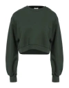 Patrizia Pepe Woman Sweatshirt Military Green Size 3 Cotton, Polyester
