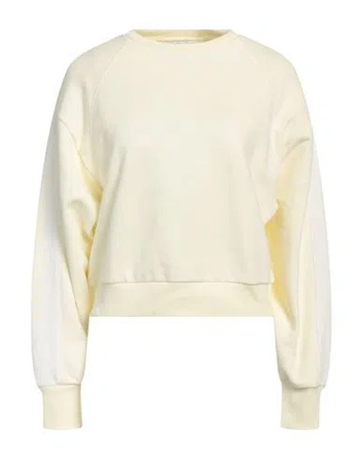 Patrizia Pepe Woman Sweatshirt Pastel Yellow Size 0 Organic Cotton In Neutral