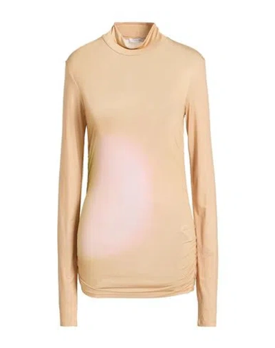 Patrizia Pepe Woman T-shirt Apricot Size 1 Polyester, Elastane In Neutral