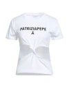 Patrizia Pepe Woman T-shirt Black Size 0 Cotton, Elastane In Multi