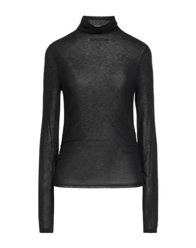 Patrizia Pepe Woman T-shirt Black Size 0 Viscose, Polyamide, Cashmere, Elastane