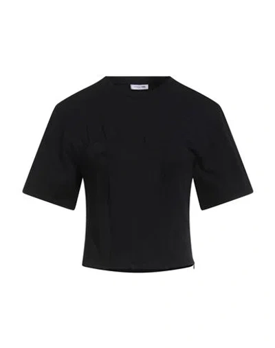 Patrizia Pepe Woman T-shirt Black Size 1 Cotton, Elastane