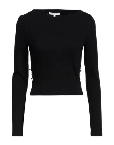 Patrizia Pepe Woman T-shirt Black Size 0 Cotton, Elastane