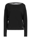 Patrizia Pepe Woman T-shirt Black Size 1 Viscose, Elastane, Polyester, Glass In Black