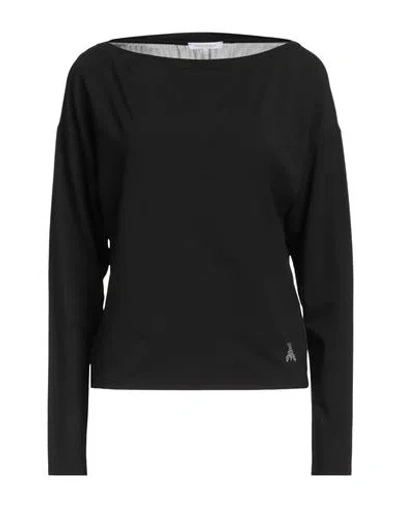 Patrizia Pepe Woman T-shirt Black Size 1 Viscose, Elastane, Polyester, Glass