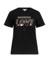 Patrizia Pepe Woman T-shirt Black Size 2 Cotton In Black