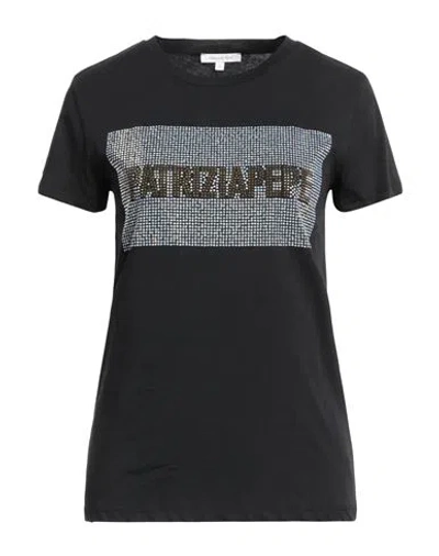 Patrizia Pepe Woman T-shirt Black Size 3 Cotton