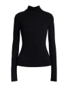 Patrizia Pepe Woman T-shirt Black Size 3 Polyester, Elastane In Black