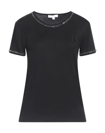 Patrizia Pepe Woman T-shirt Black Size 3 Viscose, Elastane