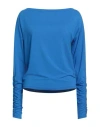 Patrizia Pepe Woman T-shirt Bright Blue Size 1 Viscose, Elastane In Blue