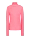Patrizia Pepe Woman T-shirt Coral Size 2 Viscose, Polyamide, Cashmere, Elastane In Red