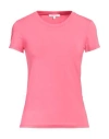 Patrizia Pepe Woman T-shirt Fuchsia Size 1 Viscose, Elastane, Glass In Pink