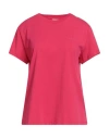 Patrizia Pepe Woman T-shirt Fuchsia Size 3 Cotton In Pink