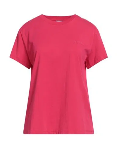 Patrizia Pepe Woman T-shirt Fuchsia Size 3 Cotton In Pink