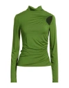Patrizia Pepe Woman T-shirt Green Size 2 Viscose, Elastane In Green