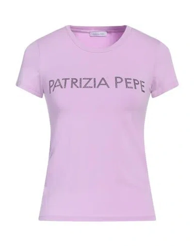 Patrizia Pepe Woman T-shirt Mauve Size 0 Viscose, Elastane In Purple