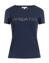 Patrizia Pepe Woman T-shirt Midnight Blue Size 2 Viscose, Elastane
