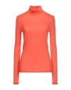 Patrizia Pepe Logo-embroidered Fine-knit Jumper In Orange