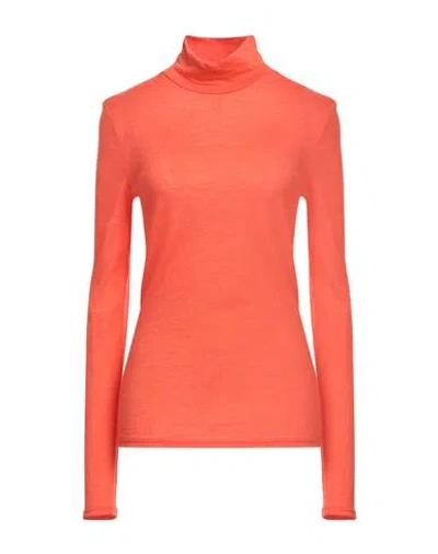 Patrizia Pepe Logo-embroidered Fine-knit Jumper In Orange