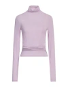 PATRIZIA PEPE PATRIZIA PEPE WOMAN T-SHIRT PINK SIZE 2 VISCOSE, POLYAMIDE, CASHMERE, ELASTANE