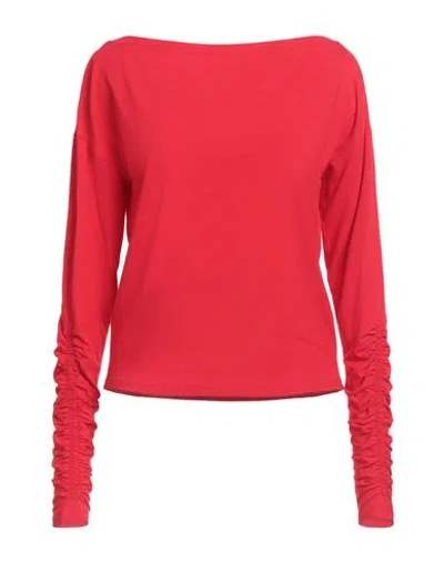 Patrizia Pepe Woman T-shirt Red Size 3 Viscose, Elastane
