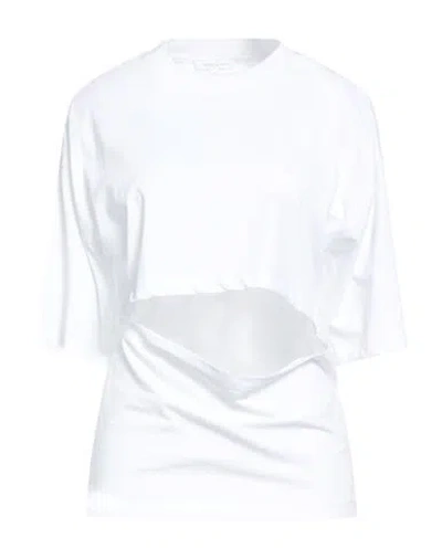 Patrizia Pepe Woman T-shirt White Size 0 Cotton