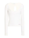 Patrizia Pepe Woman T-shirt White Size 1 Polyester, Viscose, Elastane, Metal In White