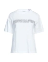PATRIZIA PEPE PATRIZIA PEPE WOMAN T-SHIRT WHITE SIZE 2 COTTON