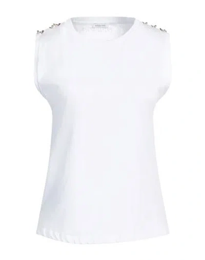 Patrizia Pepe Woman T-shirt White Size 3 Cotton