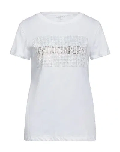 Patrizia Pepe Woman T-shirt White Size 3 Cotton