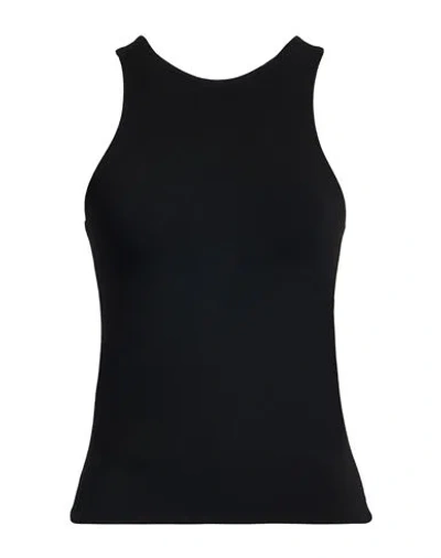 Patrizia Pepe Woman Tank Top Black Size 1 Viscose, Elastane, Glass