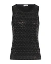 Patrizia Pepe Woman Tank Top Black Size 2 Viscose, Elastane