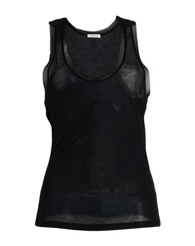 Patrizia Pepe Woman Tank Top Black Size 3 Modal, Polyester