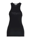 Patrizia Pepe Woman Tank Top Black Size 3 Viscose, Elastane In Black
