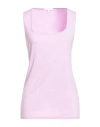 Patrizia Pepe Woman Tank Top Lilac Size 2 Viscose, Elastane, Glass In Purple