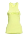 Patrizia Pepe Woman Tank Top Lime Green Size 0 Viscose, Elastane