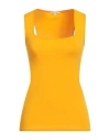 Patrizia Pepe Woman Tank Top Orange Size 0 Viscose, Elastane, Glass