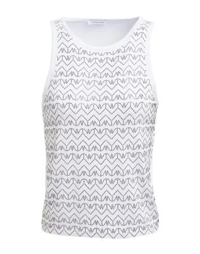 Patrizia Pepe Woman Tank Top White Size 0 Viscose, Elastane