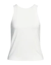 Patrizia Pepe Woman Tank Top White Size 3 Viscose, Elastane, Glass In White