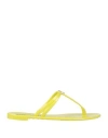 Patrizia Pepe Woman Toe Strap Sandals Acid Green Size 8 Pvc - Polyvinyl Chloride