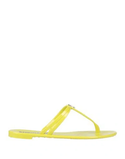 Patrizia Pepe Woman Toe Strap Sandals Acid Green Size 8 Pvc - Polyvinyl Chloride