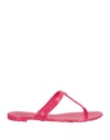 Patrizia Pepe Woman Thong Sandal Fuchsia Size 10 Pvc - Polyvinyl Chloride In Pink