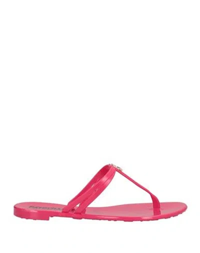 Patrizia Pepe Woman Thong Sandal Fuchsia Size 10 Pvc - Polyvinyl Chloride In Pink