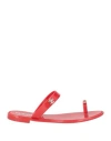 Patrizia Pepe Woman Thong Sandal Red Size 10 Rubber