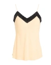 Patrizia Pepe Woman Top Apricot Size 12 Viscose, Cotton, Polyamide In Neutral