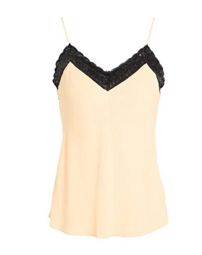 Patrizia Pepe Woman Top Apricot Size 12 Viscose, Cotton, Polyamide In Neutral